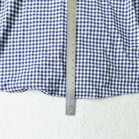 Eton Classic Blue and White Gingham Button Down Classic Fit Shirt Men's Sz 46 - Picture 16 of 16
